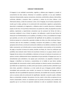 Lenguaje Y Comunicación Lectura