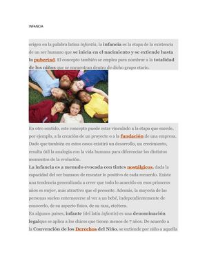 Infancia