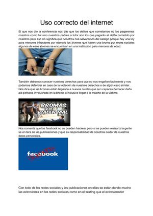 Uso Correcto Del Internet