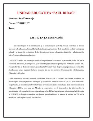 Unidad Educativa Paul Dirac