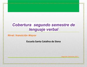 Cobertura Curricular Segundo Semestre Lv Nivel Nt2