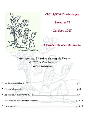 Cep De Livres Cdi Semaine 42 De 2017 20 Octobre