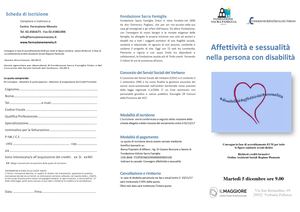 Convegno sessualità e disabilità Fondazione Sacra Famiglia