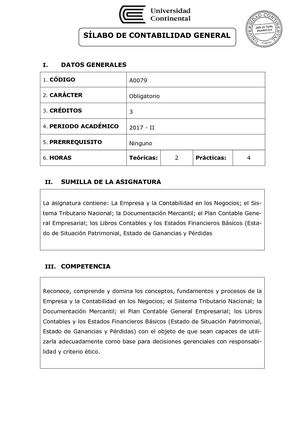 A0079 Silabo Contabilidad General