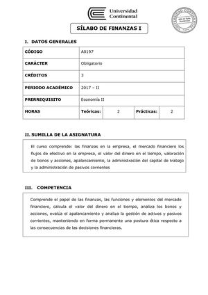 A0197 Silabo Finanzas I
