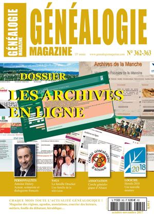 Généalogie Magazine N° 362 363