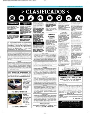 Clasificados 22 de octubre