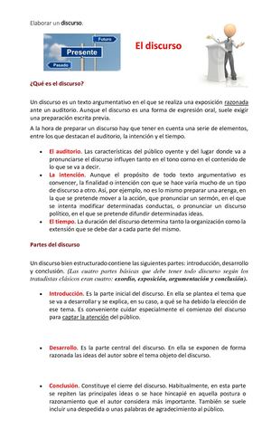 Redactar Un Discurso