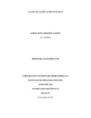 LAS TIC EN LA EDUCACIÓN INCLUSIVA