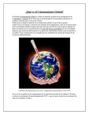 Qué Es El Calentamiento Global