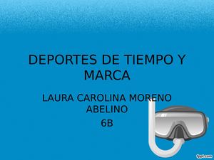 DEPORTES DE TIEMPO Y MARCA (NATACIÓN)