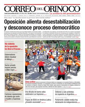 Correo del Orinoco de lunes 23 de octubre de 2017 No. 2.899