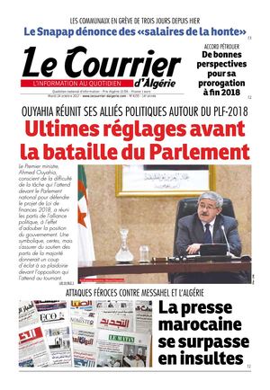 Le Courrier D'Algérie Du Mardi 24 Octobre 2017