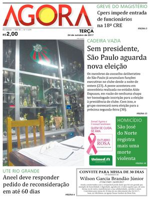 Jornal Agora - Edição 11879 - 24 de Outubro de 2017
