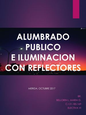 Alumbrado Publico E Iluminacion Con Reflectores