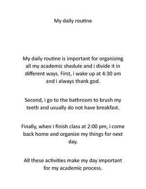 My Daily Routine