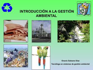 Introduccion A La Gestion Ambiental
