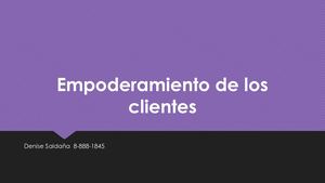 Empoderamiento De Los Clientes