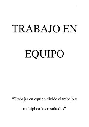 Trabajo En Equipo