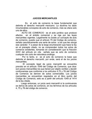 Ifsp Conceptosderechomercantil 1 Juicio Ejecutivo