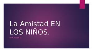 La Amistad en los niños