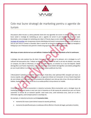 Cele Mai Bune Strategii De Marketing Pentru O Agentie De Turism