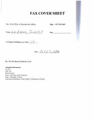 SF-181 Faxed to SSA for Luqman El