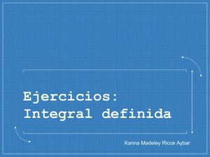Ejercicios de integrales definidas
