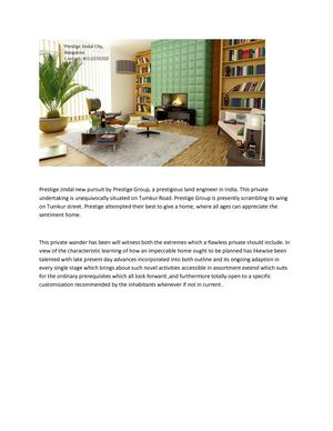 Prestige Jindal City Bangalore