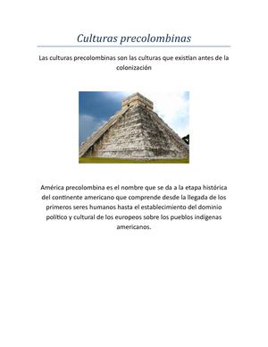 Culturas Precolombinas