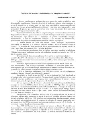 Evolucão Da Internet