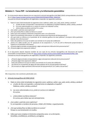 Ejercicio La Lematización Y La Información Parentética. Francisco Javier Cervigon Ruckauer