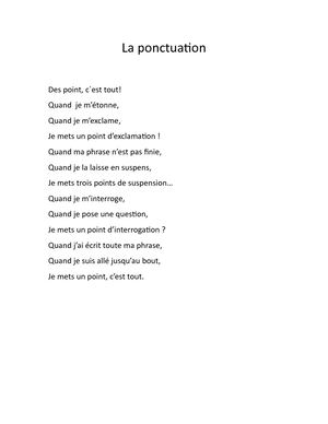 La Ponctuation