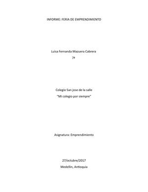 Informe Luisa Mazuera