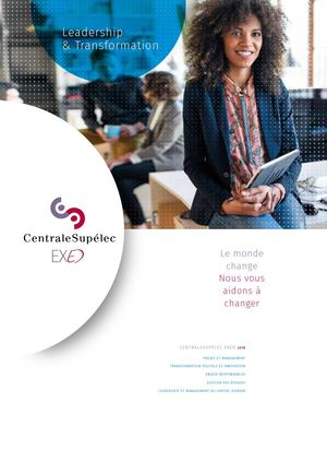 Leadership et Transformation- CentraleSupélec Exed 2018