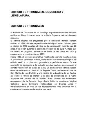 Edificio De Tribunales, Congreso Y Legislatura