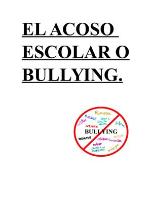 El Acoso Escolar O Bullying