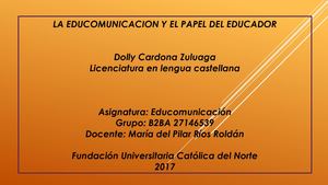 La Educomunicación y el papel del educador