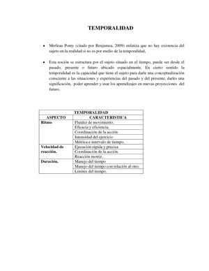 Concepto De Temporalidad