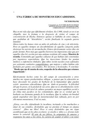Una Fabrica De Monstruos Educadisimos