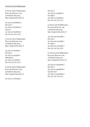C'est La Nuit D'alloween