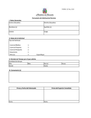 Solicitud De Permiso