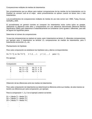 Comparaciones Múltiples