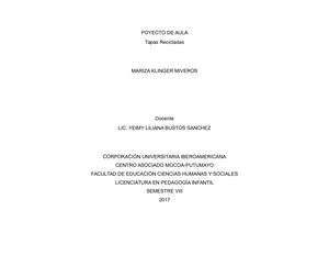 Proyecto Tapas Recicladas