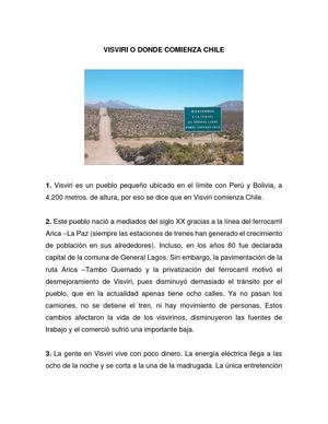 Visviri o donde comienza Chile