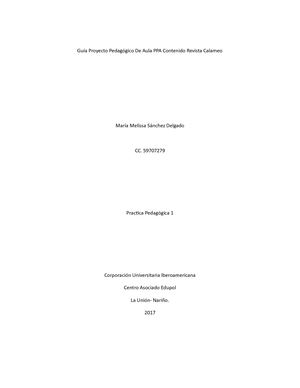Guia Proyecto Pedagogico De Aula Ppa Contenido Revista Calameo