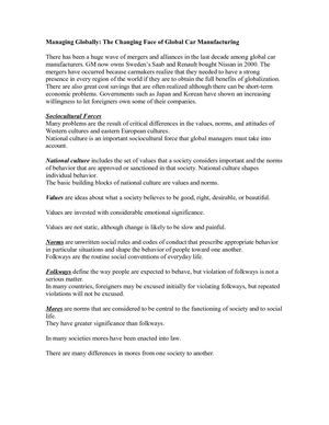 Hofstede’s Model of National Culture