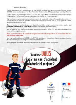 Sanofi Sisteron : Information préventive