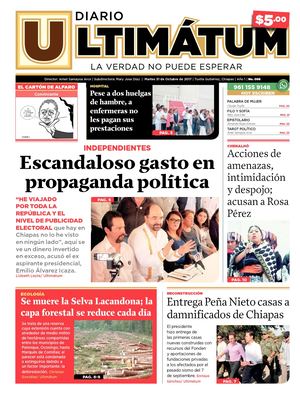 Ultimátum Chiapas, 31 Octubre 2017