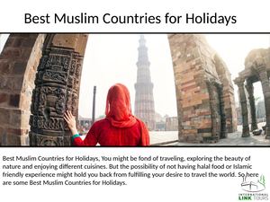Best Muslim Countries For Holidays